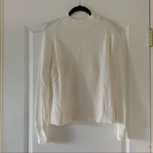 [Sold] Everlane White Mock Neck Sweater - Size S